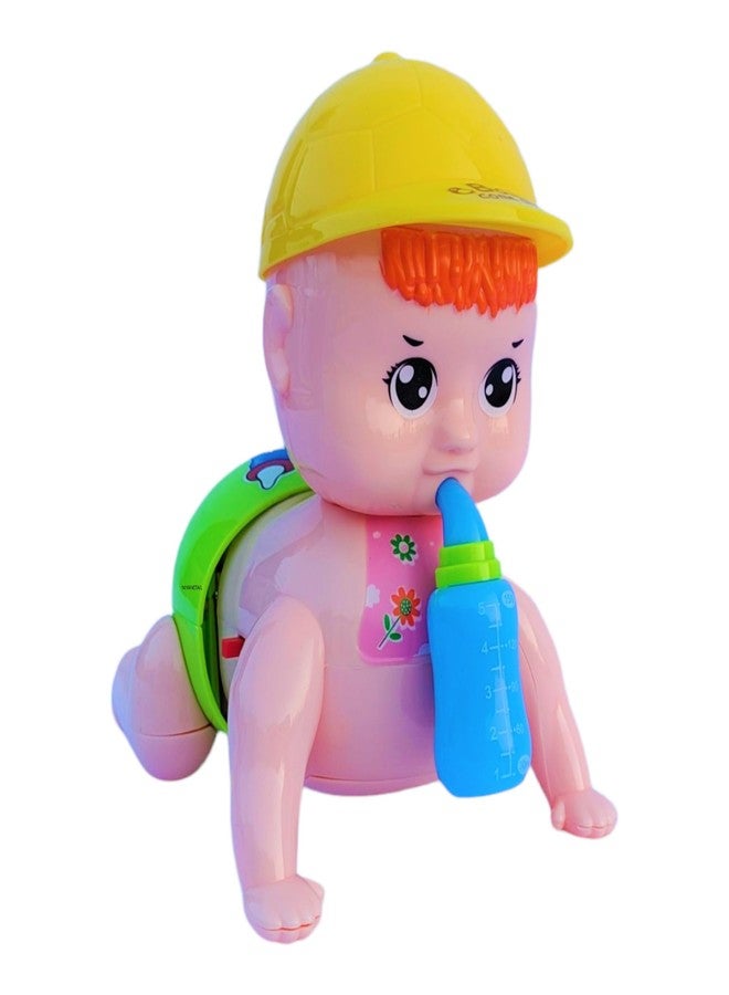 NIYANETAIL Crawling Baby Toy for Infants, Musical Baby Toy with Colorful Lights and Talking Features, Small Multicolor Baby/Infant Play Figure - Image 1